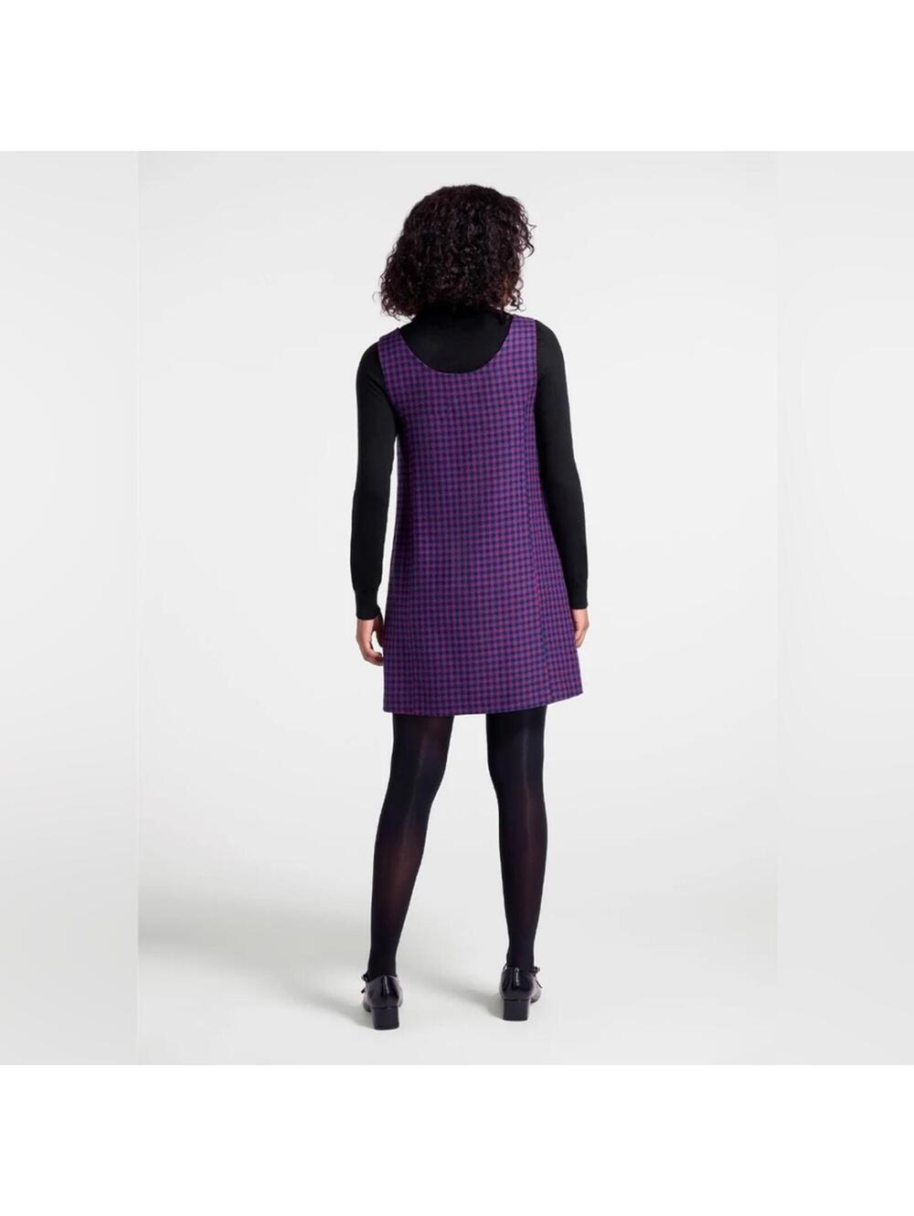 Purple and Black Checkered Dress - ModCloth - Picture 2 of 4